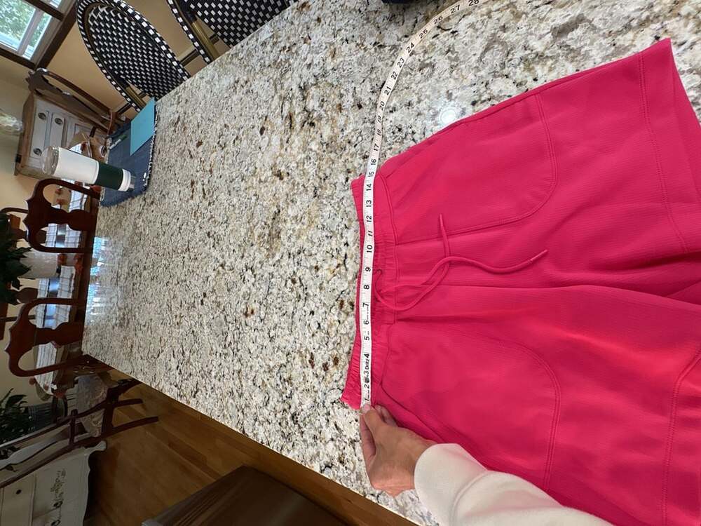 Mondetta Ribbed Active Shorts Size M Pink Drawstring Pockets - Picture 4 of 6